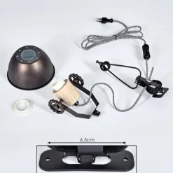 Lampes Industrielles-hofstein Applique murale Orny Brun, Bois clair, 1 lumière