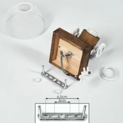 Lampes Industrielles-hofstein Applique murale Orny Brun, Blanc, 1 lumière