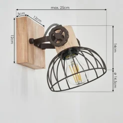 Lampes Industrielles-hofstein Applique murale Orny Brun, Écru, 1 lumière