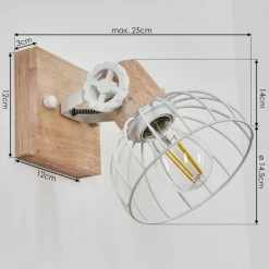 Luminaires Scandinaves-hofstein Applique murale Orny Écru, Blanc, 1 lumière