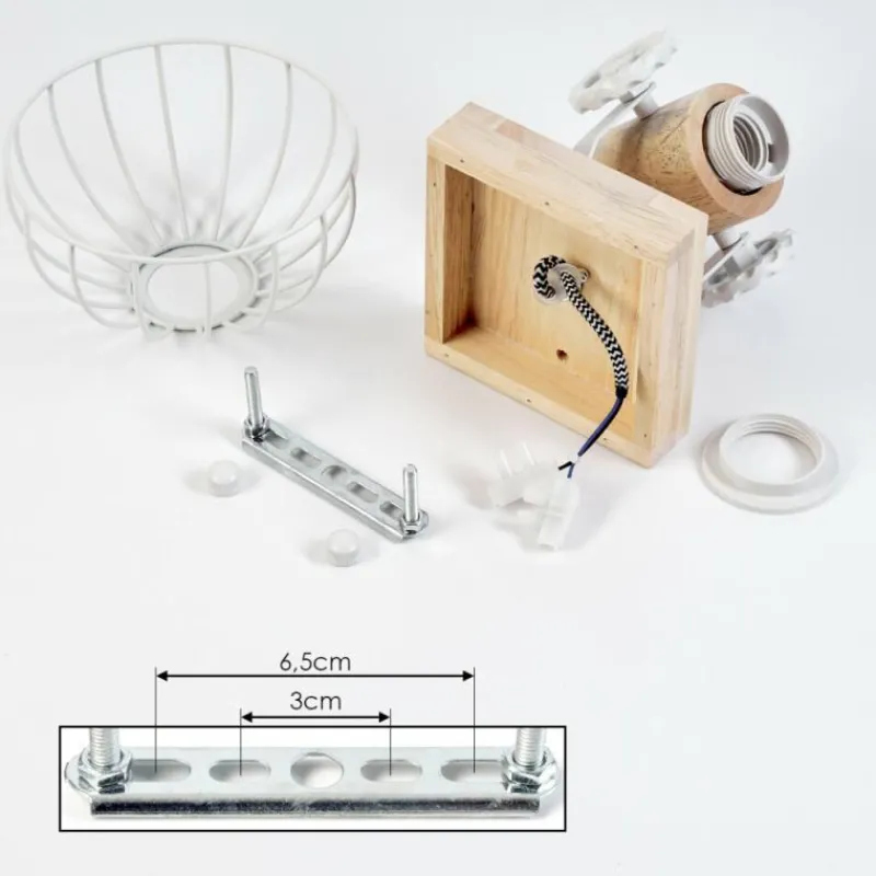 Luminaires Scandinaves-hofstein Applique murale Orny Écru, Blanc, 1 lumière