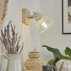 Luminaires Scandinaves-hofstein Applique murale Orny Écru, Blanc, 1 lumière