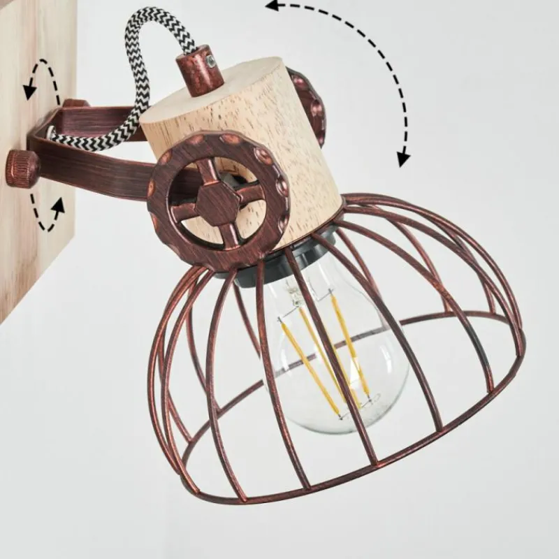 Lampes Industrielles-hofstein Applique murale Orny Écru, Rouille, 1 lumière