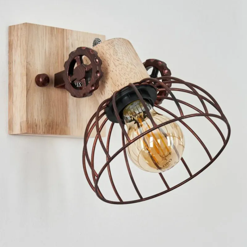 Lampes Industrielles-hofstein Applique murale Orny Écru, Rouille, 1 lumière