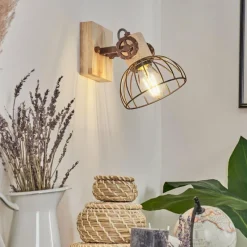 Lampes Industrielles-hofstein Applique murale Orny Écru, Rouille, 1 lumière