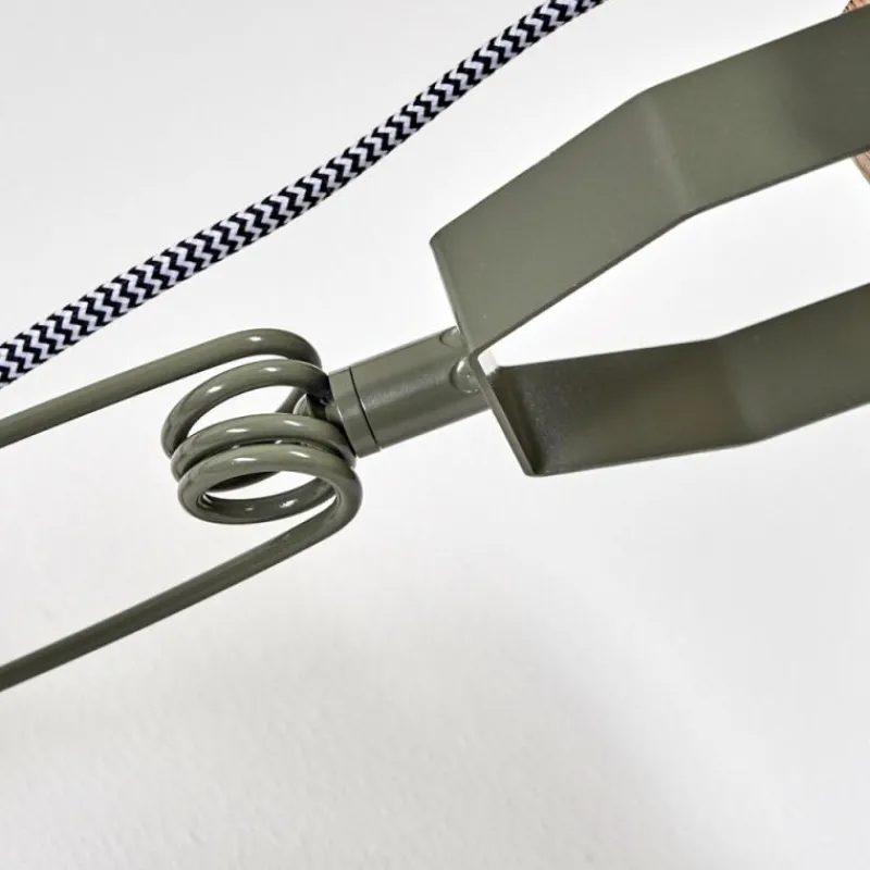 Lampes Industrielles-hofstein Applique murale Orny Vert, Bois clair, 1 lumière