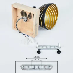 Lampes Dorées-hofstein Applique murale Osina Brun, Noir, 1 lumière