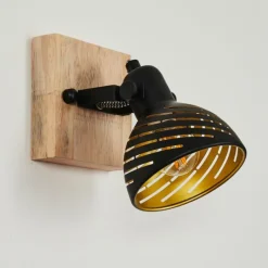 Lampes Dorées-hofstein Applique murale Osina Brun, Noir, 1 lumière