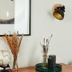 Lampes Dorées-hofstein Applique murale Osina Écru, Noir, 1 lumière