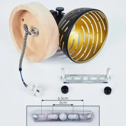 Lampes Dorées-hofstein Applique murale Osina Écru, Noir, 1 lumière