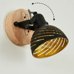 Lampes Dorées-hofstein Applique murale Osina Écru, Noir, 1 lumière