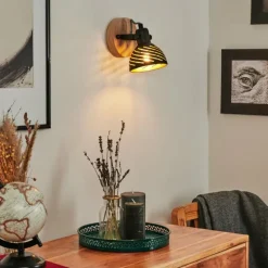 Lampes Dorées-hofstein Applique murale Osina Écru, Noir, 1 lumière