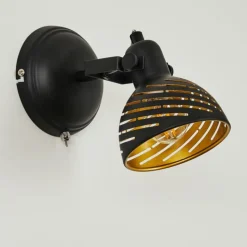 Lampes Dorées-hofstein Applique murale Osina Noir, 1 lumière