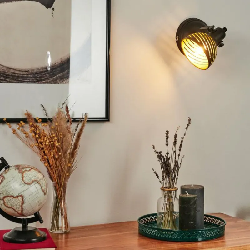 Lampes Dorées-hofstein Applique murale Osina Noir, 1 lumière