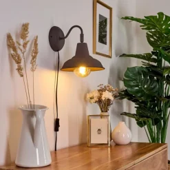 Lampes Vintages & Rétros-hofstein Applique murale Palaina Brun, 1 lumière