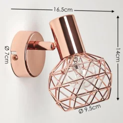 hofstein Applique murale Palmira Cuivre, 1 lumière