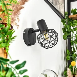 hofstein Applique murale Palmira Noir, 1 lumière