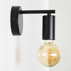 hofstein Applique murale Pamunkey Noir, 1 lumière