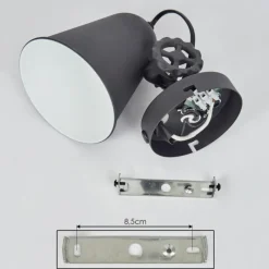 hofstein Applique murale Pany Chrome, Noir, 1 lumière