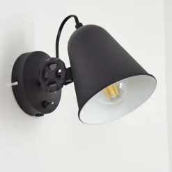 hofstein Applique murale Pany Chrome, Noir, 1 lumière