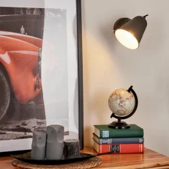 hofstein Applique murale Pany Chrome, Noir, 1 lumière