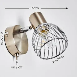 hofstein Applique murale Parado Nickel mat, 1 lumière