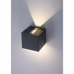 Paul Neuhaus Q-Serie Applique murale Paul Neuhaus Q-AMIN LED Anthracite, 1 lumière, Télécommandes, Changeur de couleurs