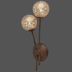 Luminaires Rustiques-Luminaires Paul Neuhaus Applique murale Paul Neuhaus GRETA Rouille, 2 lumières