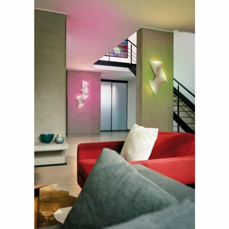 Paul Neuhaus Q-Serie Applique murale Paul Neuhaus Neuhaus Q-TETRA MASTER LED Nickel mat, 1 lumière, Télécommandes, Changeur de couleurs