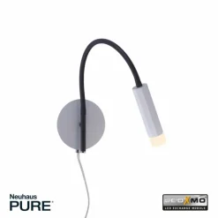 Luminaires Paul Neuhaus Applique murale Paul Neuhaus PURE-GEMIN LED Aluminium, Noir, 1 lumière* Éclairage Led