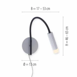 Luminaires Paul Neuhaus Applique murale Paul Neuhaus PURE-GEMIN LED Aluminium, Noir, 1 lumière* Éclairage Led