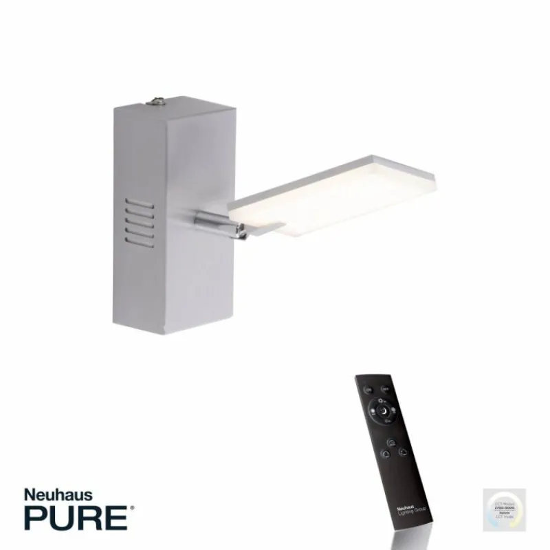 Luminaires Paul Neuhaus Applique murale Paul Neuhaus PURE-MIRA LED Aluminium, 1 lumière, Télécommandes* Éclairage Led