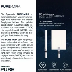 Luminaires Paul Neuhaus Applique murale Paul Neuhaus PURE-MIRA LED Aluminium, 1 lumière, Télécommandes* Éclairage Led