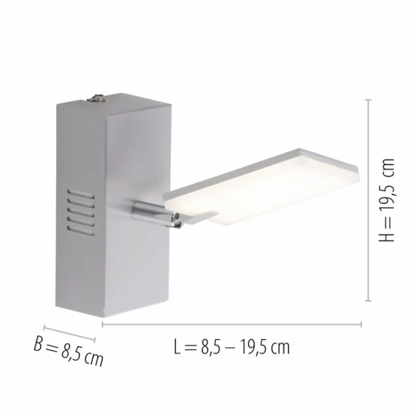 Luminaires Paul Neuhaus Applique murale Paul Neuhaus PURE-MIRA LED Aluminium, 1 lumière, Télécommandes* Éclairage Led