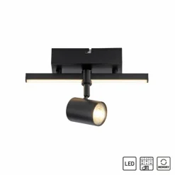 Luminaires Paul Neuhaus Applique murale Paul Neuhaus BARIK LED Noir, 1 lumière* Éclairage Led