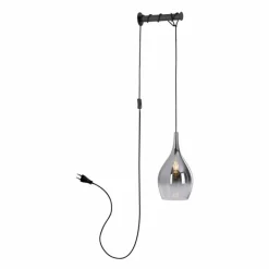 Suspension Verre Fumé-Luminaires Paul Neuhaus Applique murale Paul Neuhaus PILUA Noir, 1 lumière