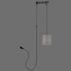 Lampes En Tissu-Luminaires Paul Neuhaus Applique murale Paul Neuhaus PILUA Noir, 1 lumière