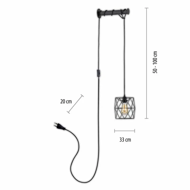 Luminaires Paul Neuhaus Applique murale Paul Neuhaus PILUA Noir, 1 lumière* Appliques