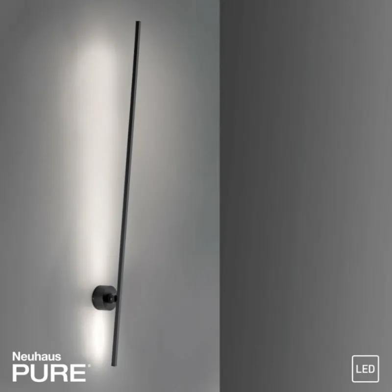 Luminaires Paul Neuhaus Applique murale Paul Neuhaus PURE-GRAFO LED Noir, 1 lumière* Éclairage Led