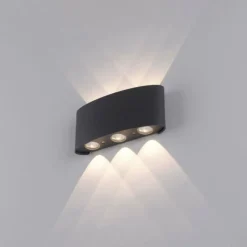 Luminaires Paul Neuhaus Applique murale Paul Neuhaus CARLO LED Anthracite, 6 lumières