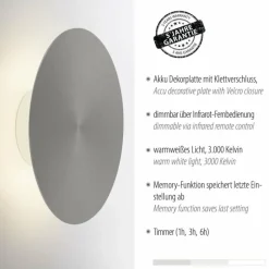Luminaires Paul Neuhaus Applique murale Paul Neuhaus AKKU PUNTUA LED Blanc, 1 lumière, Télécommandes* Éclairage Led