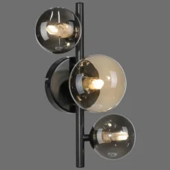 Suspension Verre Fumé-Luminaires Paul Neuhaus Applique murale Paul-Neuhaus POPSICLE LED Noir, 3 lumières