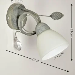 hofstein Applique murale Peccia Gris, 1 lumière