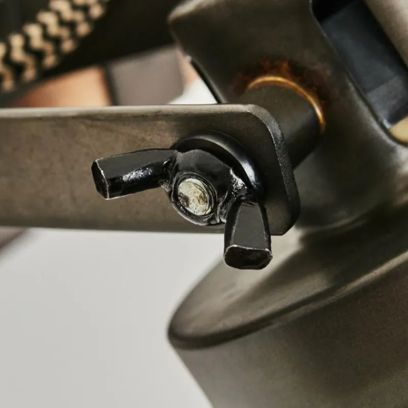 Lampes Industrielles-hofstein Applique murale Pehefito Gris, Bois foncé, Noir, 1 lumière