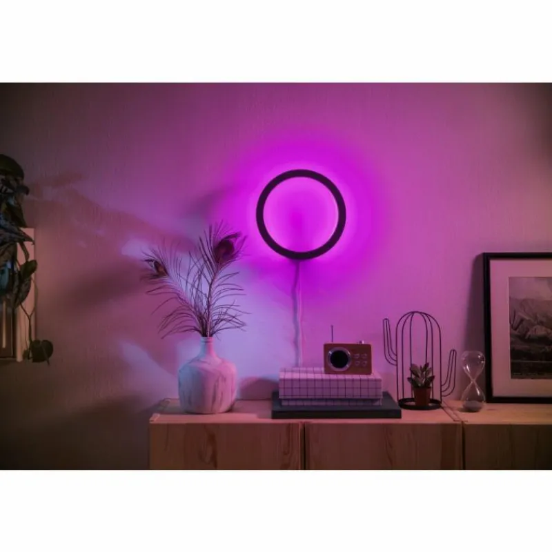 Luminaires Philips Applique murale Philips Hue Ambiance White & Color Sana LED Noir, 1 lumière, Changeur de couleurs