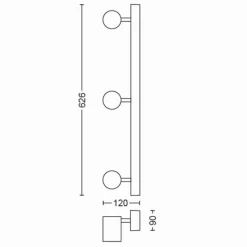 Luminaires Philips Applique murale Philips Hue Adore LED Blanc, 3 lumières, Télécommandes