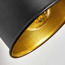 Lampes Dorées-hofstein Applique murale Pistrino Chrome, Noir, 1 lumière