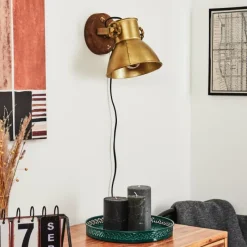 Lampes Industrielles-hofstein Applique murale Porcia Bois foncé, 1 lumière