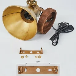 Lampes Industrielles-hofstein Applique murale Porcia Bois foncé, 1 lumière