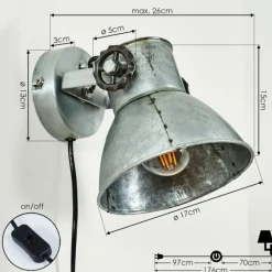hofstein Applique murale Porcia Zingué, 1 lumière* Appliques